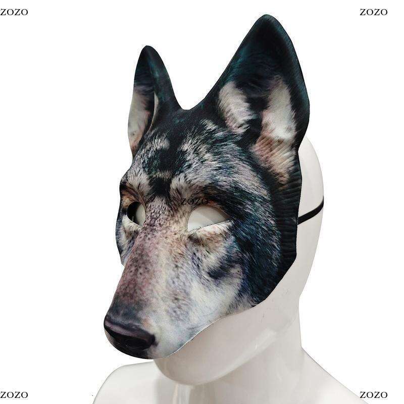 Wolf Mask Scary Animal Halloween Masque Realistic Werewolf Mask Adult Kids Carnival Fancy Dress Party Cosplay Costume Wolf mask