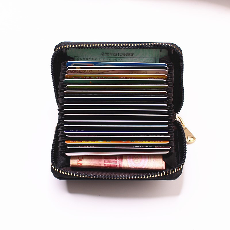 New Design Small Black Red Business Women/Men Bank/ID/Credit Card Holder 20 Bits Card Wallet PU Leather Protects Case Coin Purse