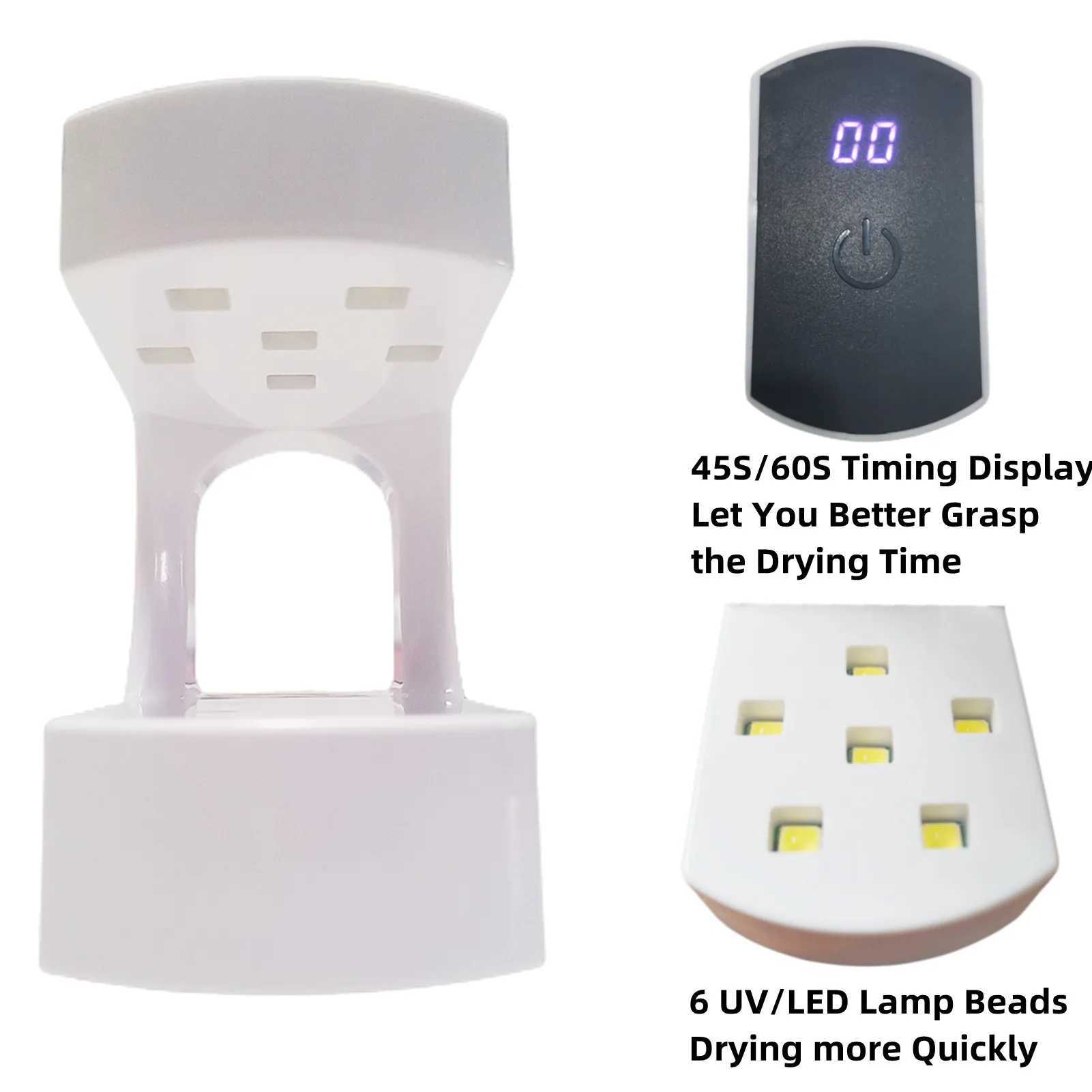Mlnl LED Nall Lamp 24W UV Llght for Nalls wlth Tlmer UV Lamp for Gel Nalls Qulcky-Dry Nall Llght Portable USB Nall Dryer for TrCL240731