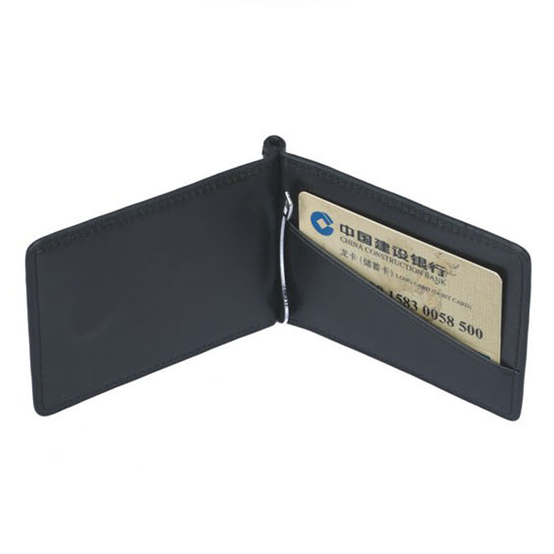 Fashion Small Men's Leather Money Clip Wallet With Coin Pocket Male ID Card Slot Cash Holder Bag Mini Purse For Man Magnet Hasp