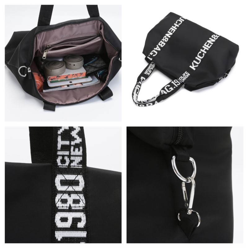 Women Travel Nylon Shoulder Bags Large Capacity Casual Tote Handbag Top-handle Bag Fashion Tote Crossbody Bag