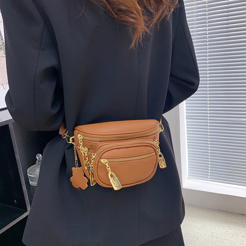 Multi-pocket Female Belt Bag Fashion Leather Fanny pack And Purse Designer Shoulder Crossbody Chest Bags Luxury Ladies Waist Bag