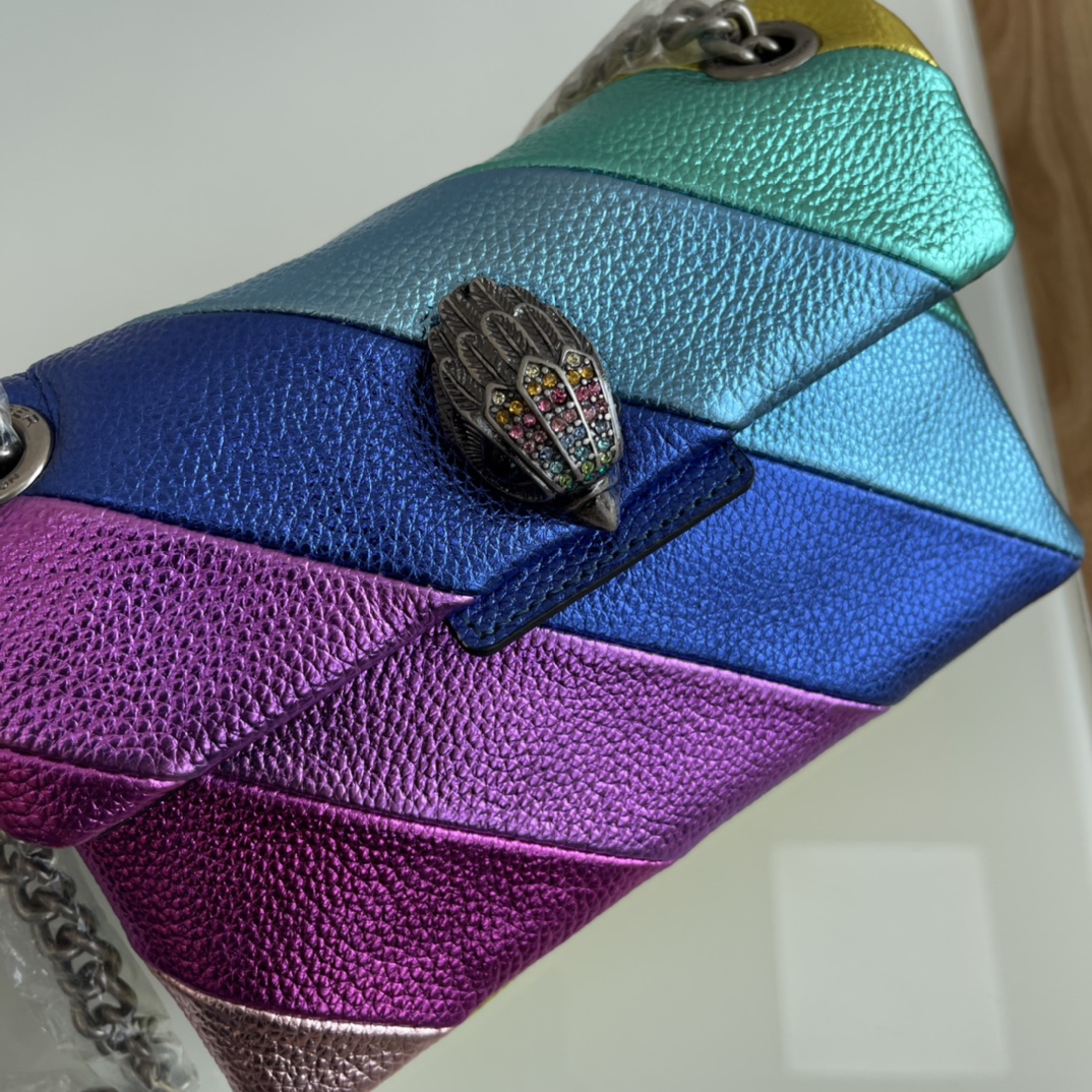 2023 Fashion Rainbow Bag London Luxury Design Women Bags Genuine Leather Chain Bag One-shoulder Crossbody Messenger Handbag
