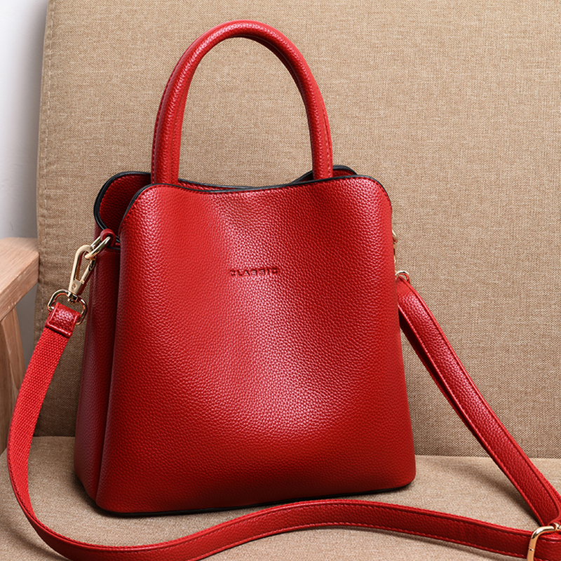 Brand Designer Shoulder Leather Handbags Three-layer Pocket Crossbody Bags For Women 2022 Tote Bag