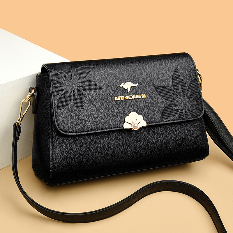Fashionable Printed Decorative Shoulder Bags With 100% Top Layer Cowhide Women's Crossbody Bags Luxury Designer Brand Handbag