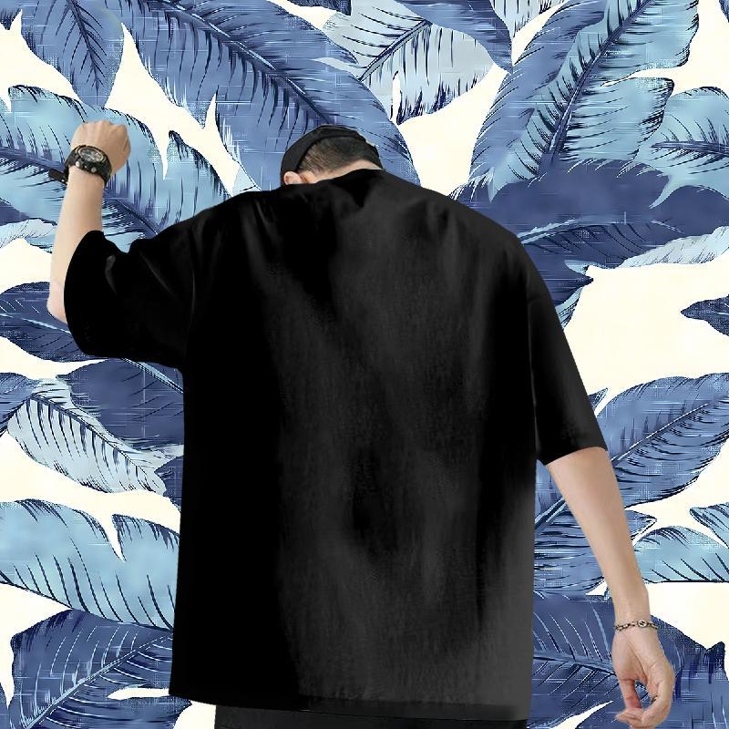 New Designer T Shirts Men 100% Cotton 230g cat Casual Daily Wear Tops Short Sleeve O-Neck Free Shipping Men Tops Tees Anime Print