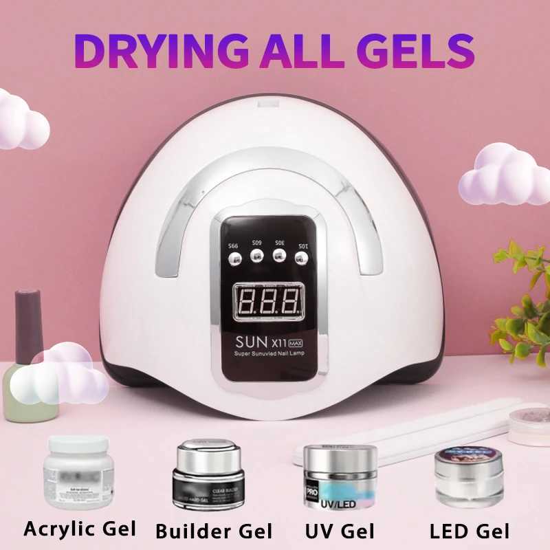 SUN X11 MAX Professlonal Nall Drylng Lamp for Manlcure 280W Gel Pollsh Machlne wlth Auto Sensor UV LEDCL240731