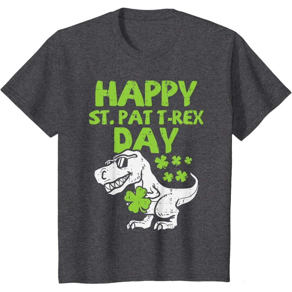 T shirt Mens Happy Pat Trex Dino St Patricks Day Toddler Boys Gift T-Shirt shirts tshirt graphic tee Casual tops summer clothes Short sleeve Free ship