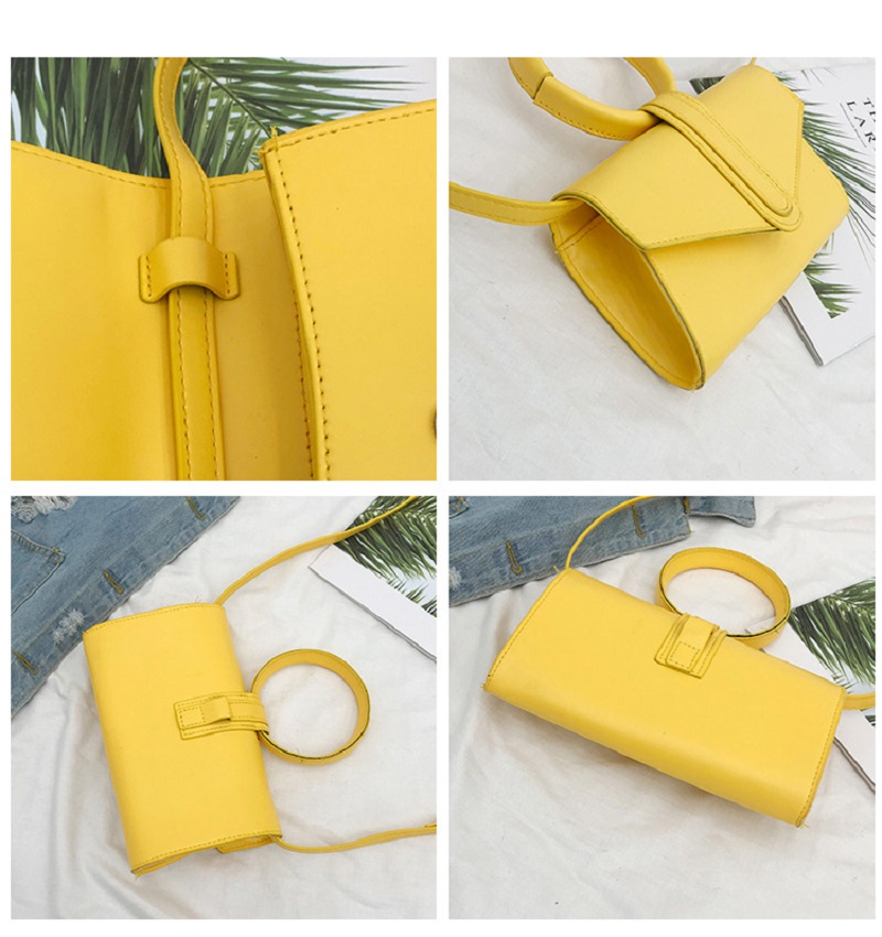Small Handbag Retro PU Leather Shoulder Bags for Women Designer Bag Yellow Orange Candy Color Female Mini Crossbody Bag Handbags