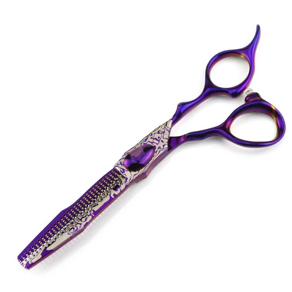 New Arrival Professional JP440C Steel 6-inch Damascus Purple Hair Clipper Slim Barber Z241213