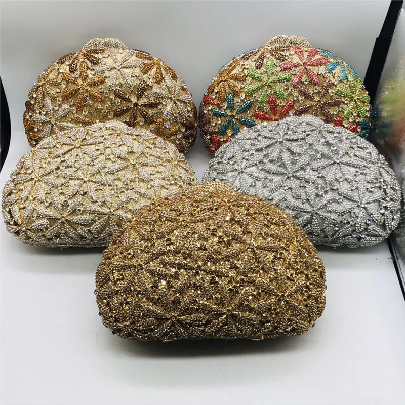 New Purses-and-handbags In Women's Totes Female Handbags Lady Chain Metal Shoulder Bag Clutches Bag Ladies Party Small Purse