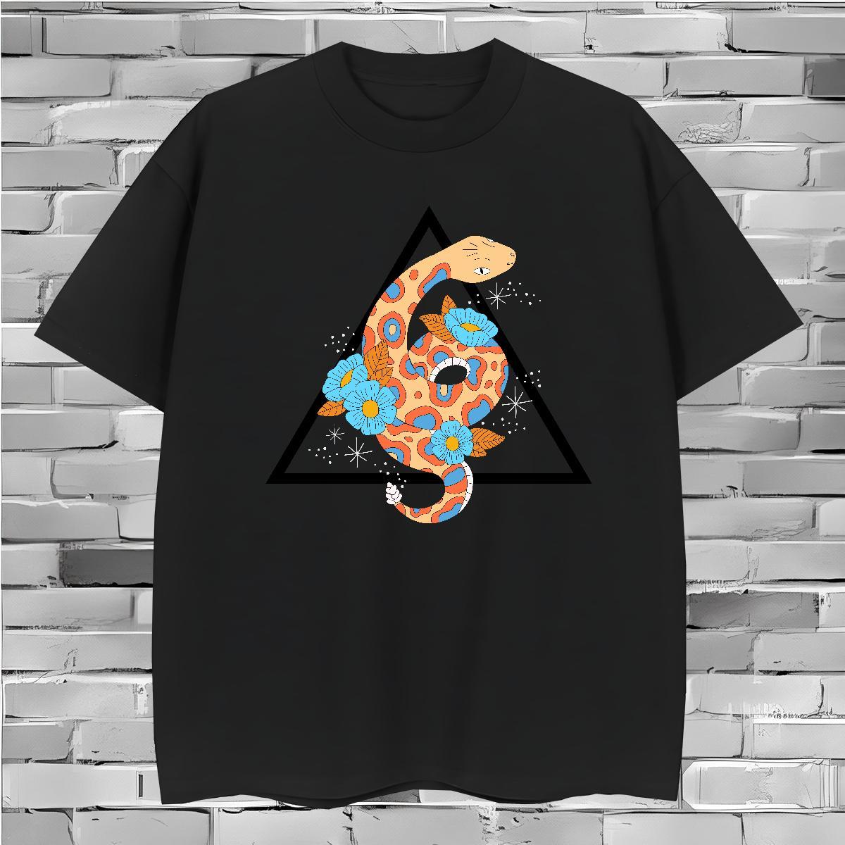 T-Shirts 100% Cotton 230g snake Sports Casual O-Neck Short Sleeve Custom Anime Men Tees Stylist Loose Fit Wear