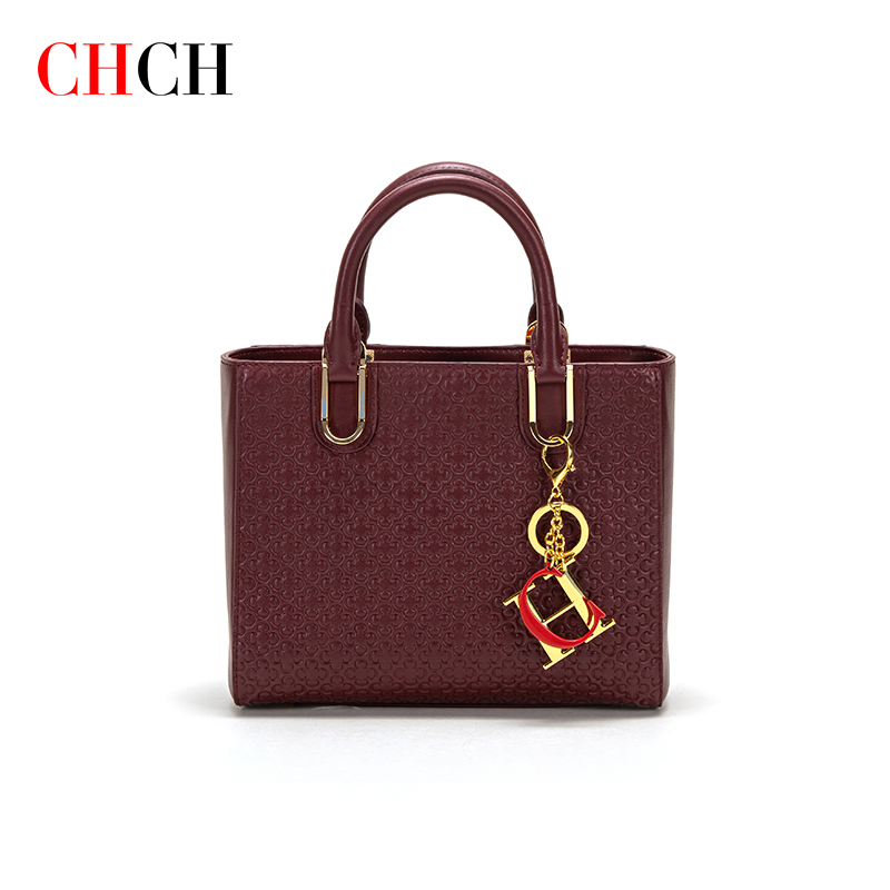 Chch Ladies Shoulder Bag Leather Large Capacity Casual Luxury Messenger Bag Commuting Solid Color Fashion Multifunctional Bag