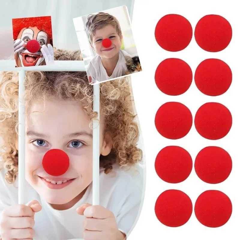 40/5PCS Red Funny Clown Nose Foam Sponge Ball Nose Cosplay Costume Props Circus Performance Halloween Party Decor Supplies Y240801