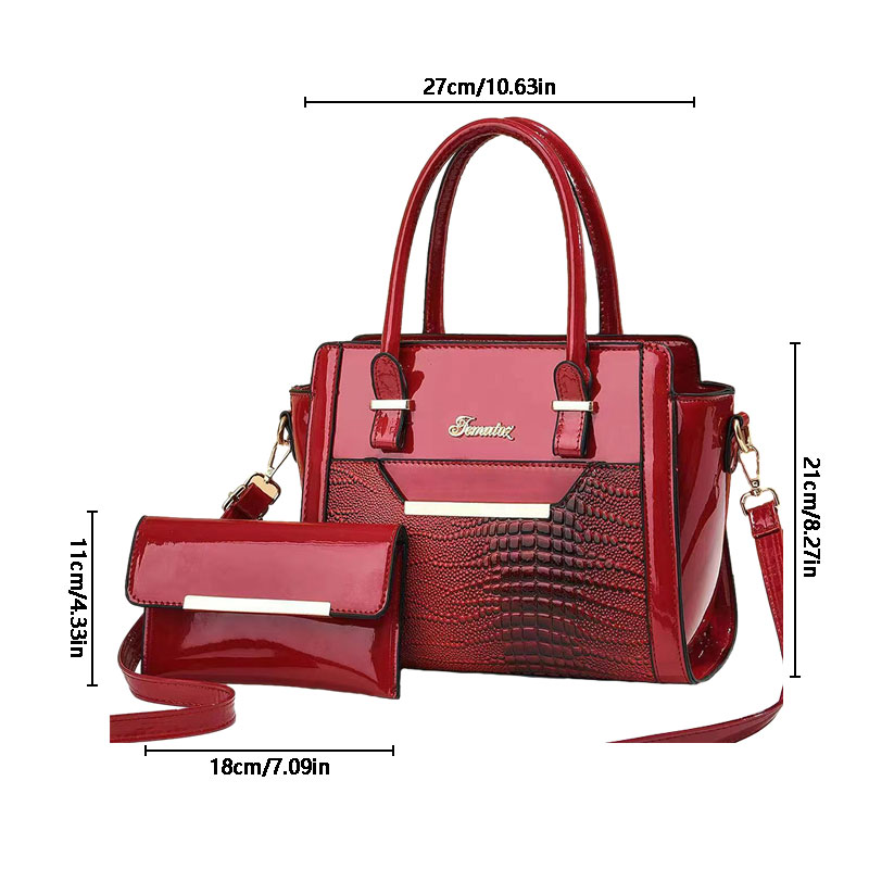 Large capacity crocodile print handbag mother bag women's bag high quality shoulder tote bag
