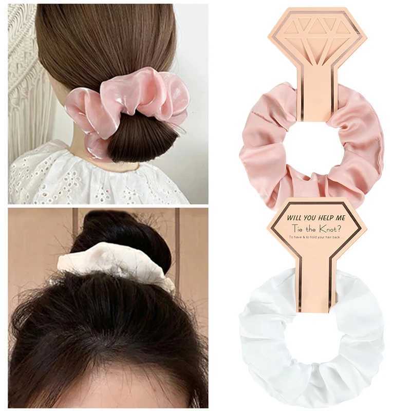 12/6Pcs Bridesmaids Gifts Bachelorette Hen Party Satin Hair Ties Heart Sunglasses Wedding Team Bride To Be Party Decor Souvenir Y240801