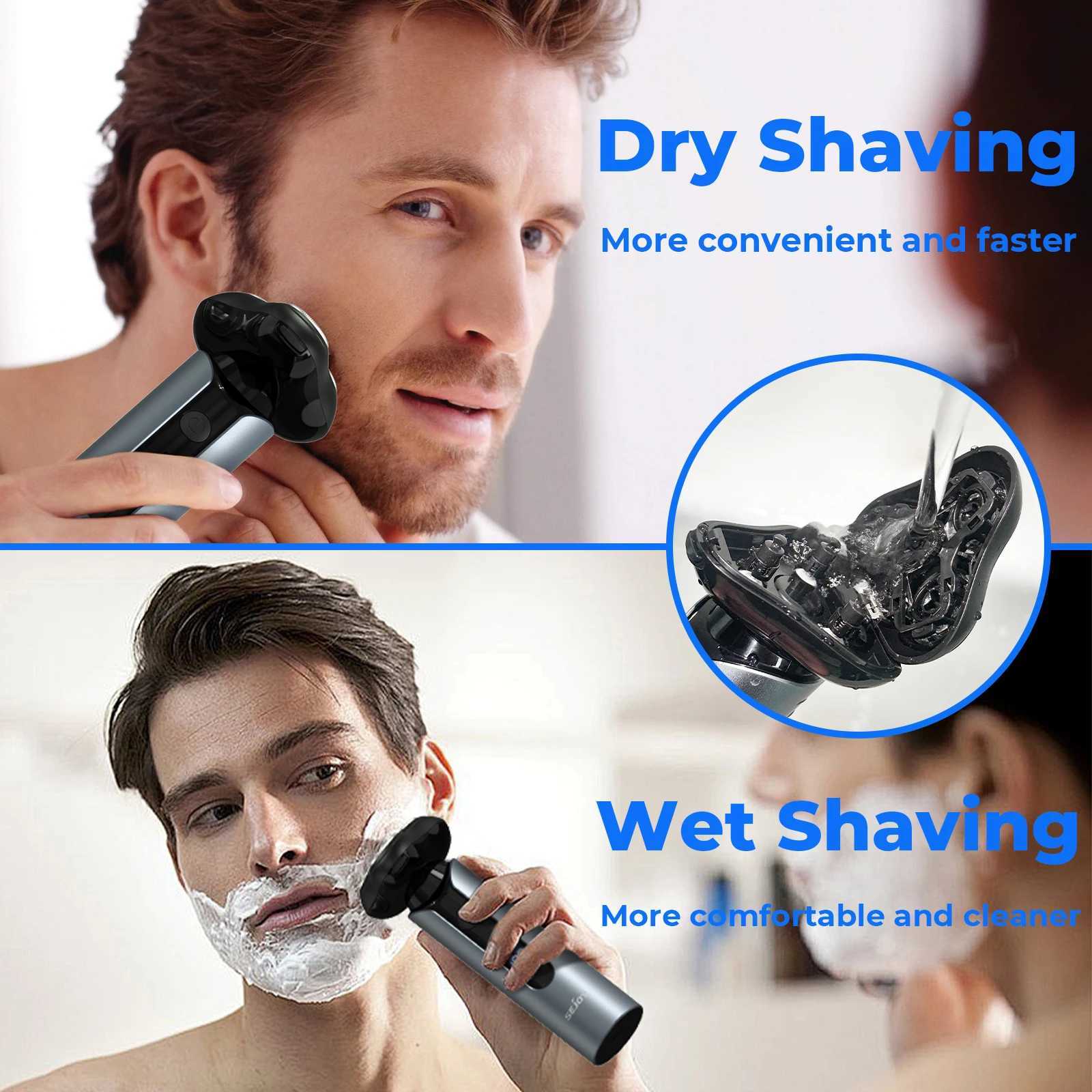 SEJOY portable cleaning shaver mens USB electric shaver electric shaver electric shaver charging waterproof shaver W240802uu67