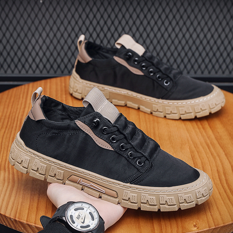 Ddmysports Ice Silk Lazy Man Kic In Spring And Summer Breathable Soft Sole Anti Slip Versatile Men S Board Casual Trendy Sports Shoes Outdoor OUTDOOR
