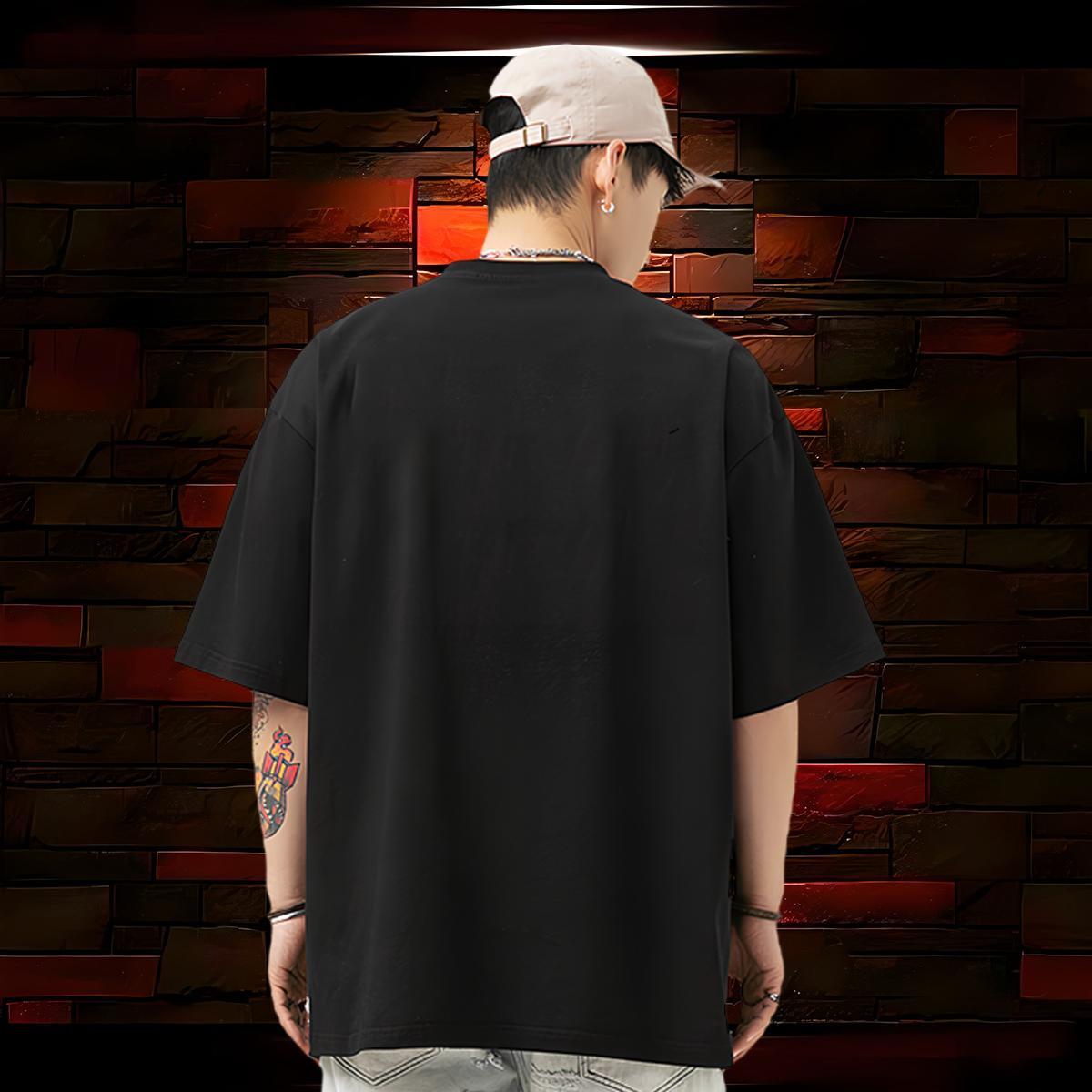 Classic Men Tees elephant Beach 230g 100% Cotton Tees Shirts Round Neck Short Sleeve High Quality Mens T Shirts Anime Print