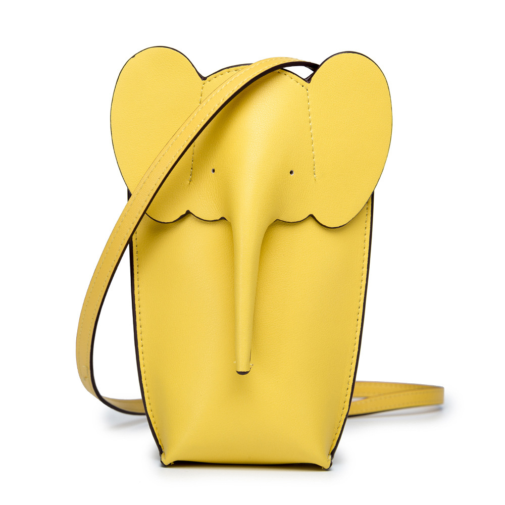 Kawaii Elephant Wallet Bag Mini Shoulder Messenger Bags for Women Girls Fashion PU Leather Soft Small Card Phone Bags Coin Purse