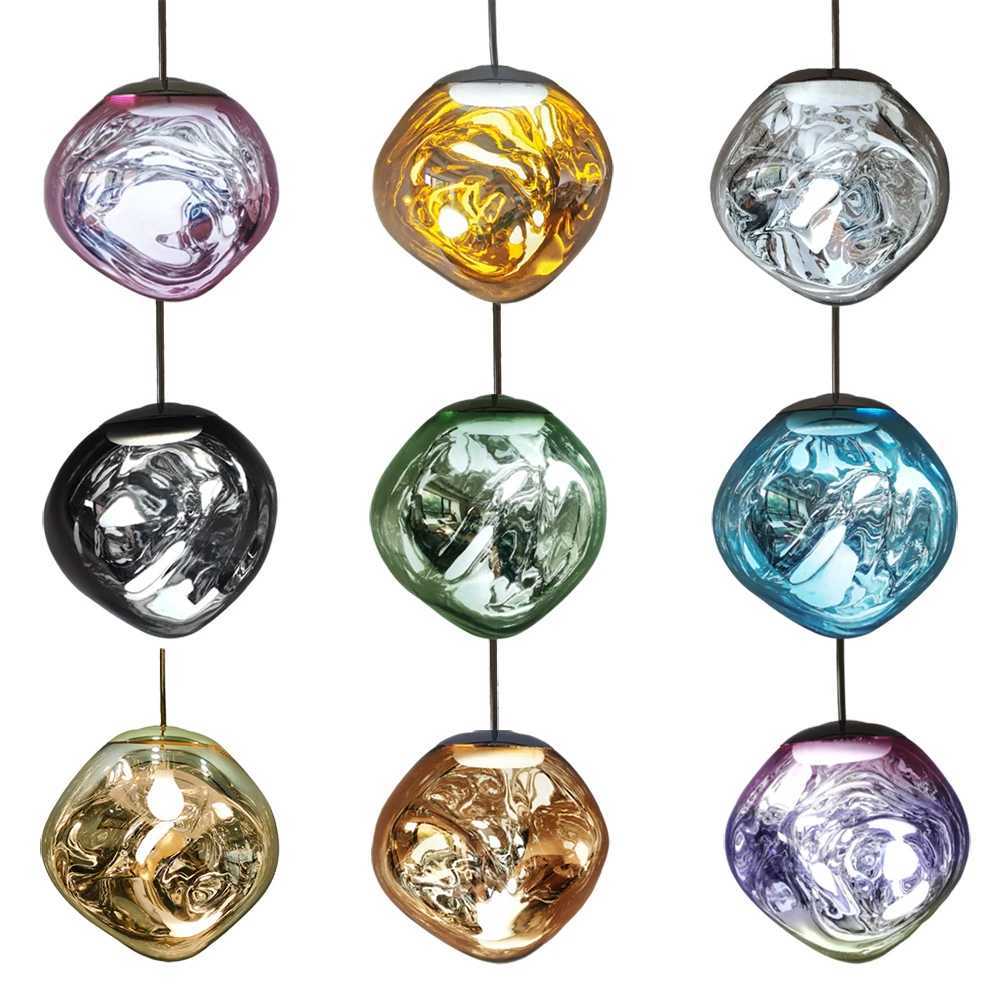 Modern Glass Pendant Light Nordic LED Lava lustre Dining Room Living Room Cabinets Home Decor Hanging Lamps Ceiling ChandelierM240731