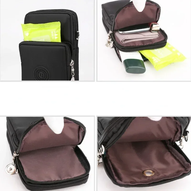 New Women Mobile Phone Bag Nylon Cell Phone Bag Coin Purse Strap Shoulder Bag Small Crossbody Bags for Women Wallet Travel Purse