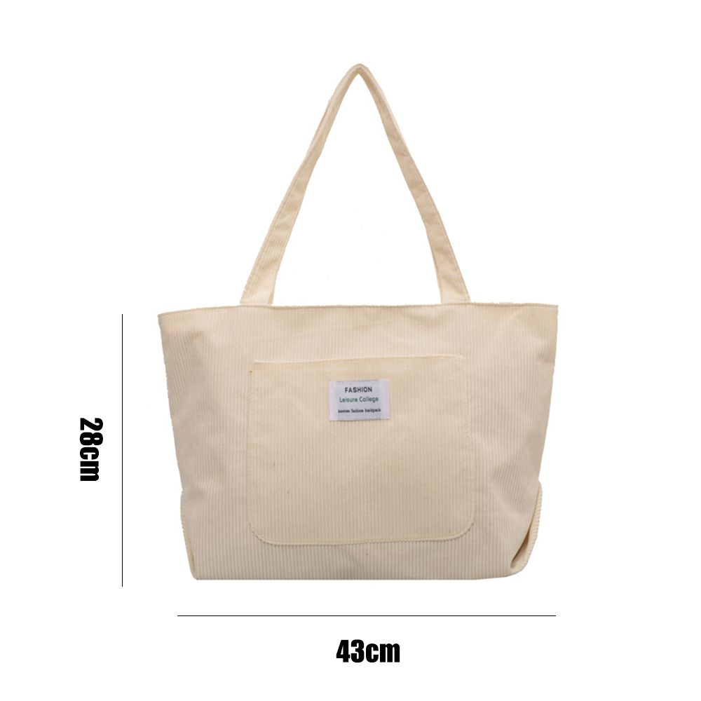 Women's Shoulder Bag Handbags Corduroy Totes Bag Large Capacity Shopping Bag