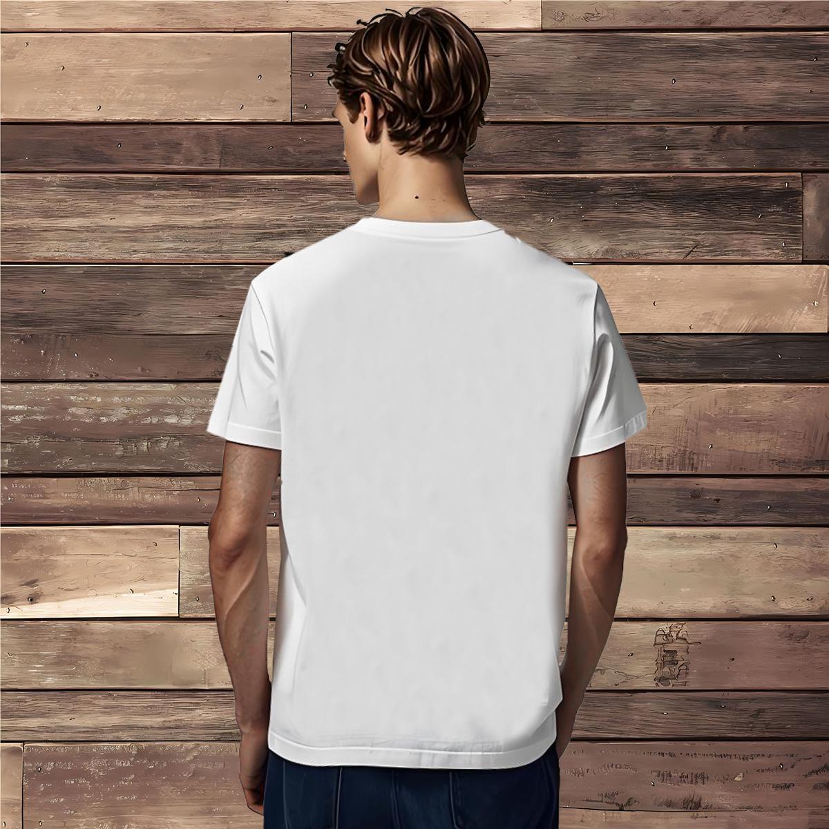 DIY Mens T Shirts 230g Cotton tree Daily Outfit Tees Shirts Pure Cotton Soft Men Tshirts Anime Print