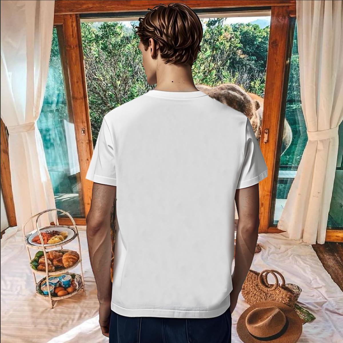 Designer T Shirts Men 230g Pure Cotton tiger Beach Top Tees Breathable Short Sleeve Brand Men Tshirts White Plus Size