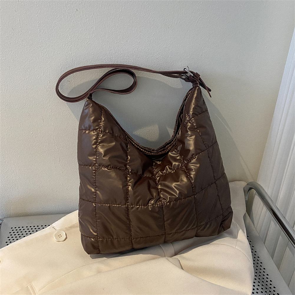 Winter Quilted Cotton Women's Shoulder Bag Large Capacity Casual Tote Bags Soft Handbags Ladies Underarm Bag Purses and Handbags