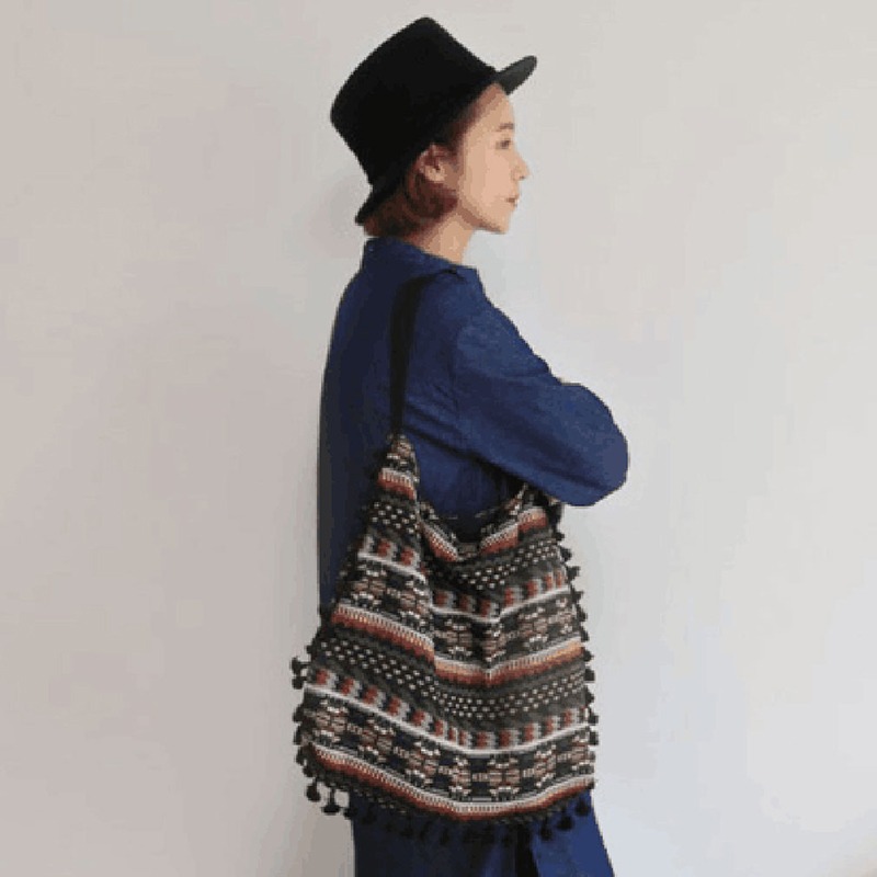 New Vintage Bohemian Fringe Shoulder Bag Women Tassel Boho Hippie Gypsy Fringed Women's Handbags Open Bags