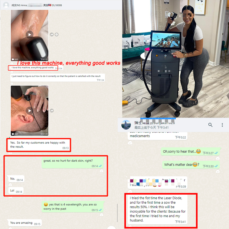 Alexandrite 808nm laser Epilator Ice Platinum Diode Laser Hair Removal Titanium Diode 755 1064 808