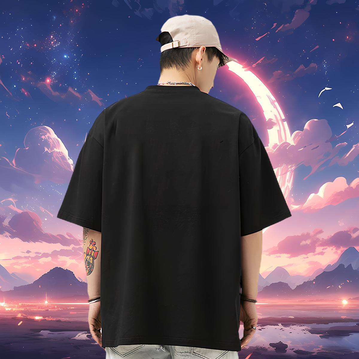 Classic Men Tees cartoon Beach 100% Cotton 230g Polos Pure Cotton Wholesale Mens T Shirts Custom Printing