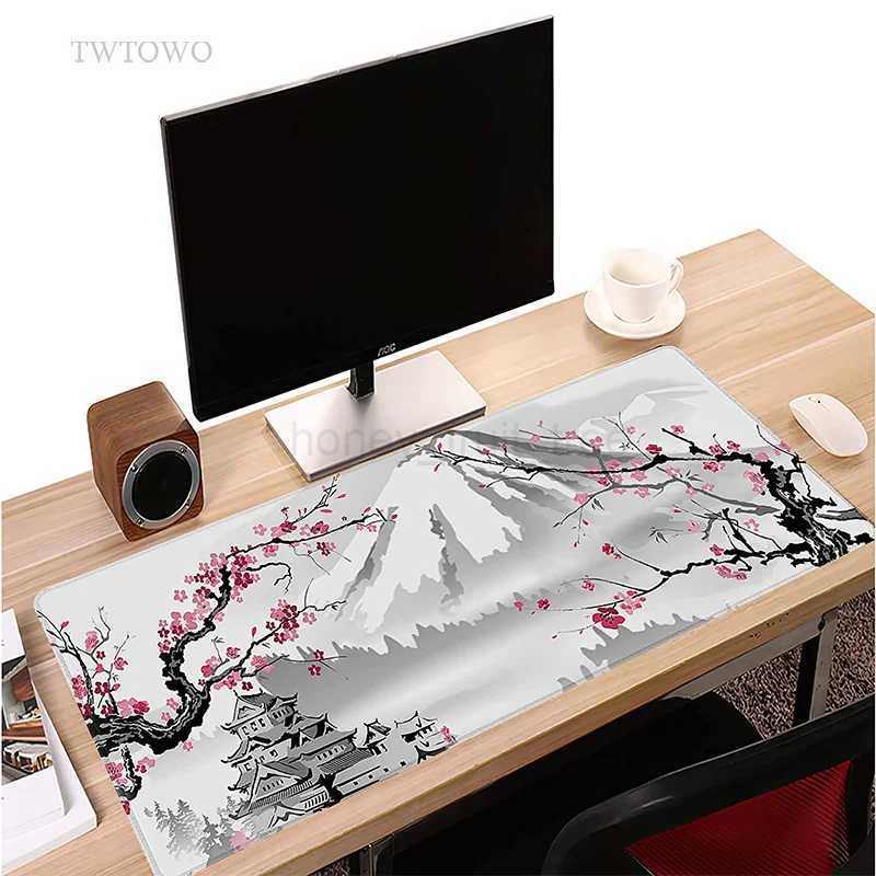 Sakura Japanese Cherry Blossom Mouse Pad Gaming XL Home New HD Mousepad XXL keyboard pad Non-Slip Office Carpet Laptop Mice Pad M240802