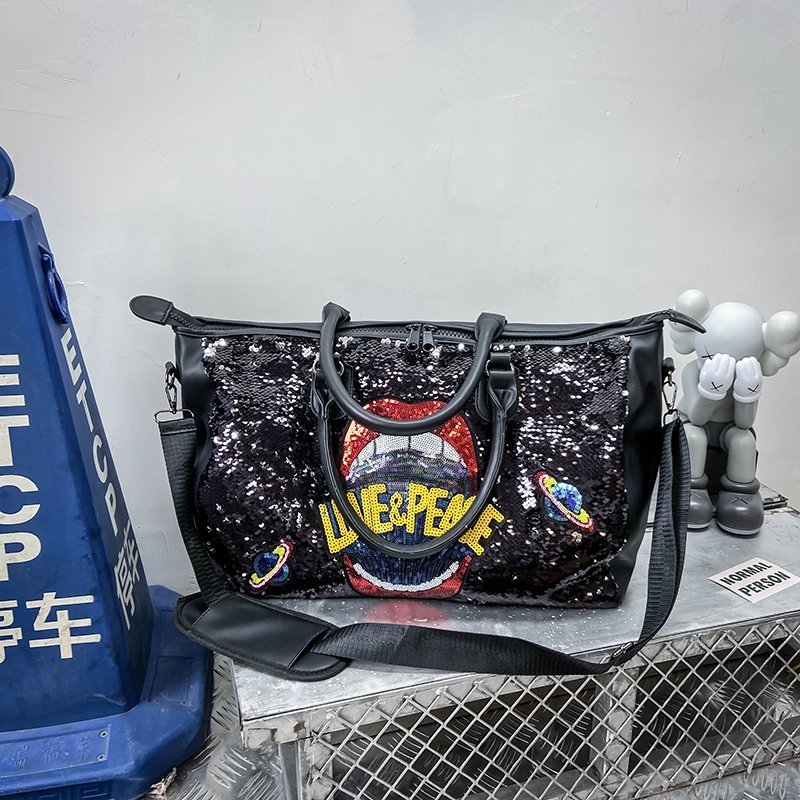 2025 new Sequins Fashion Packing Bags Wholesale Duffle Lage Girls Travel Organizer Outdoor Sports Weekend Bag