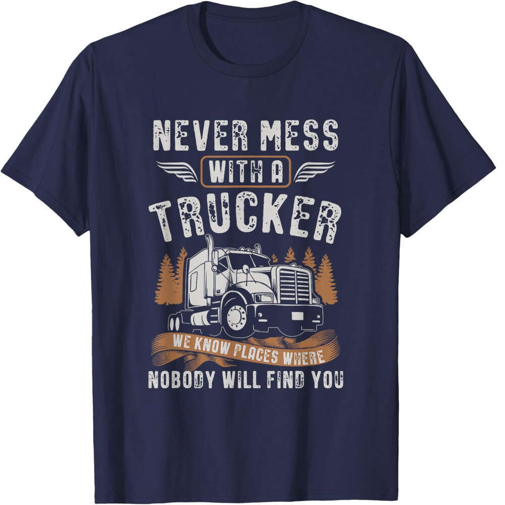 T shirt Mens Vintage Trucker Shirt for Men Driving Gift Truck Lover T-Shirt shirts tshirt graphic tee Casual tops summer clothes Short sleeve Free shi