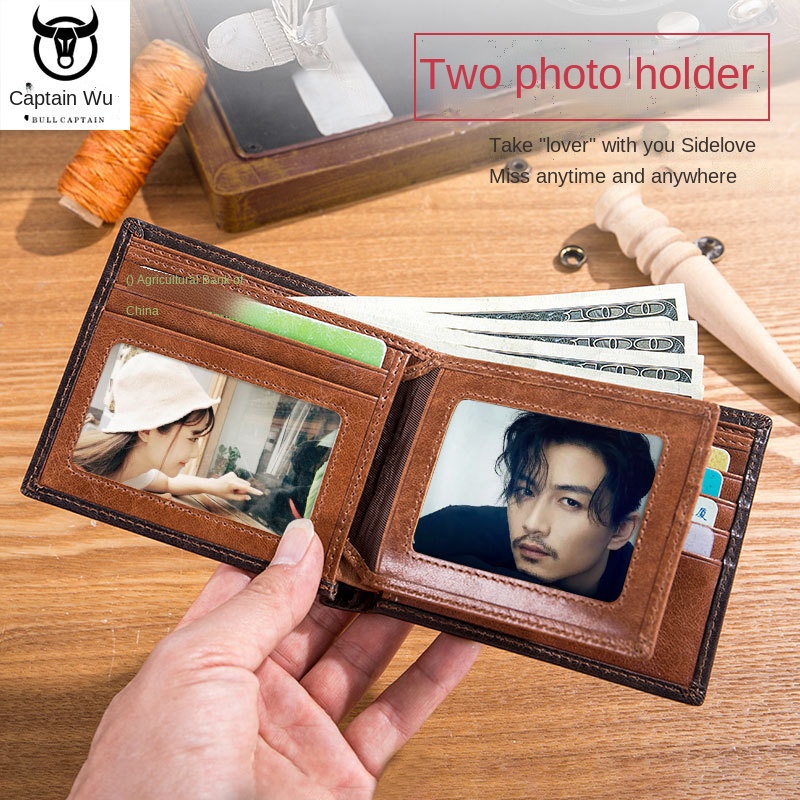 Brand men's Wallet Genuine Leather Purse Male Wallet Multifunction Storage Bag Coin Purse Wallet's Card Bags Top layer cowhide