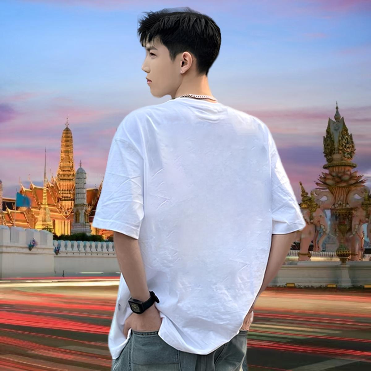 Free Shipping T-Shirts 230g Pure Cotton Christmas Daily Wear Tees Shirts Breathable Short Sleeve Wholesale Men Clothes T-Shirt Graphic