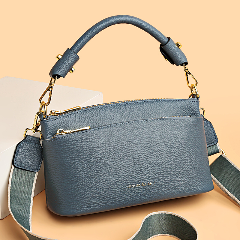100% Cow Leather High Quality Handbag Purse Women Bag Trend Luxury Designer Shoulder Crossbody Sac Ladies Branded Fashion Totes