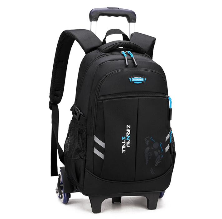 ZIRANYU school bag with trolley for boys Kids School Bags on wheels wheeled backpack Children School Trolley backpack teenagers
