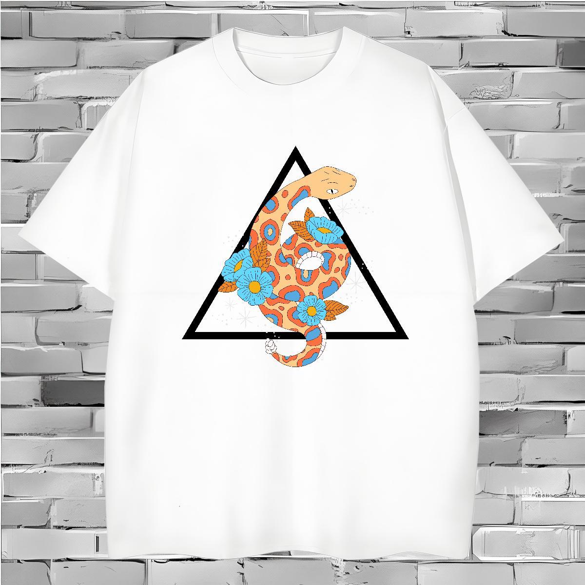 T-Shirts 100% Cotton 230g snake Sports Casual O-Neck Short Sleeve Custom Anime Men Tees Stylist Loose Fit Wear