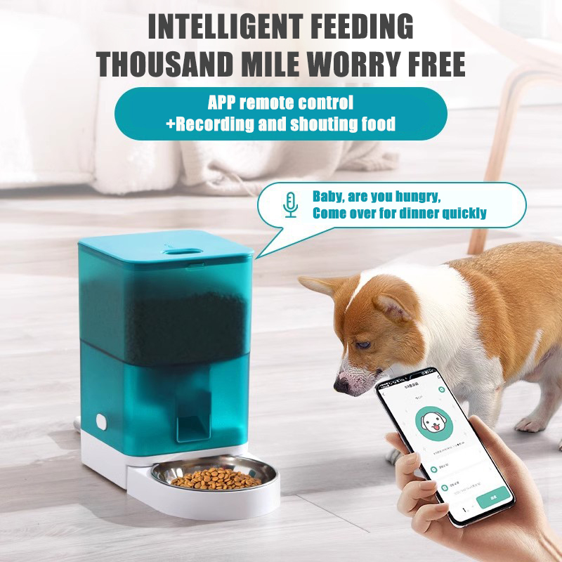Pet Supplies 4L automatic pet feeder mobile app remote control timing quantitative intelligent cat and dog feeding hine