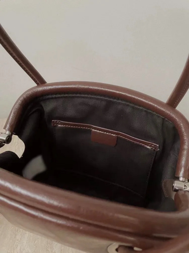 Autumn Women Handbag Cowskin Genuine Leather Boston Bag Vintage Daily Leisure Versatile Ladies Single Shoulder Bags 240801