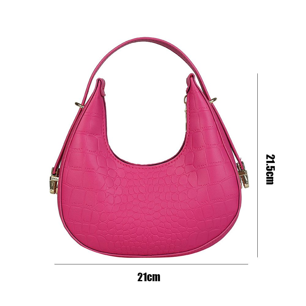 Fashion PU Leather Underarm Bags Women Clutch Handbags Single Shoulder Bag Ladies Trendy Simple Hobos Bag Female Totes