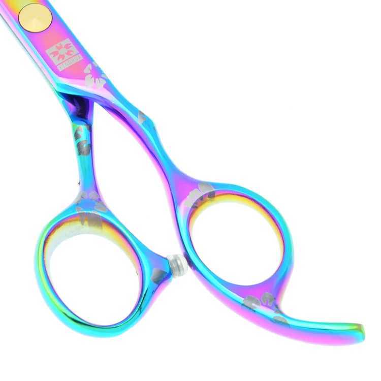 New Arrival 6.0 5.5 color cherry blossom hair clipper suitable for hairdressers Japanese steel hairdressers salons and thin shears A0171H Z241213