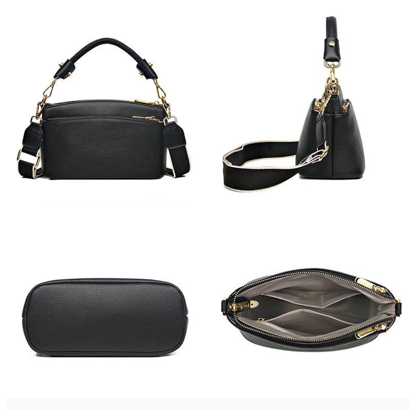 100% Cow Leather High Quality Handbag Purse Women Bag Trend Luxury Designer Shoulder Crossbody Sac Ladies Branded Fashion Totes