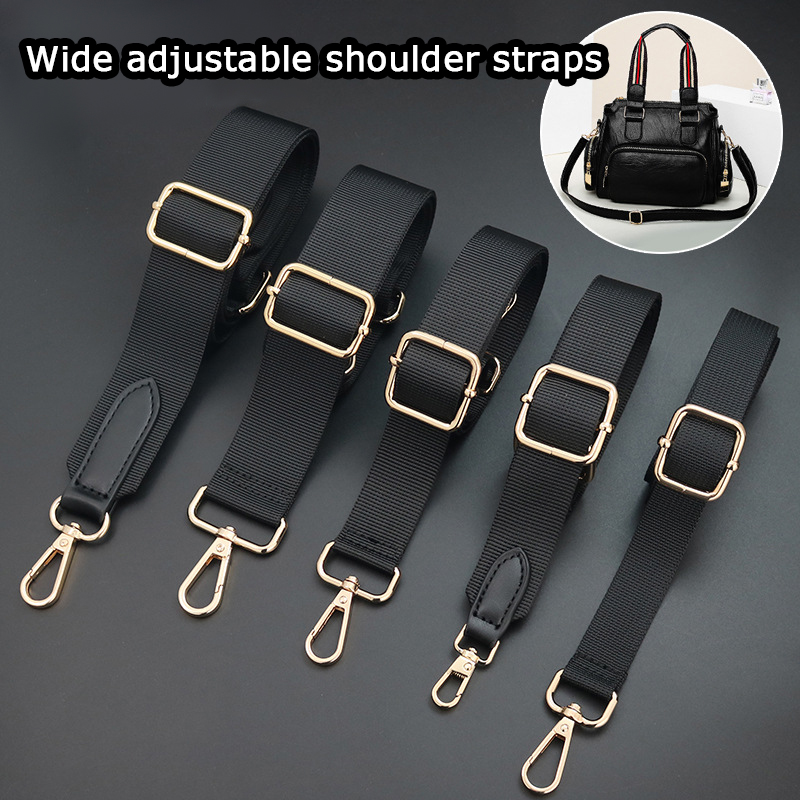 Adjustable Bag Strap Crossbody Bag Strap Replacement Wide Messenger Bags Belt Black Color Handbag Part Accessories 2022 New