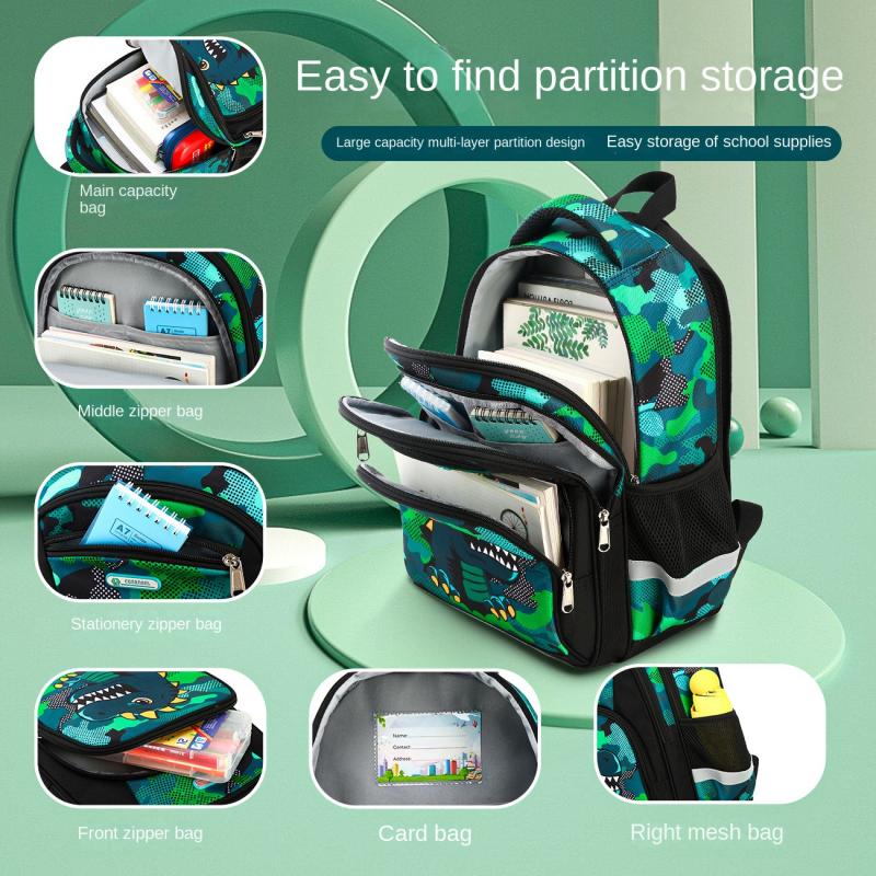 School Backpacks For Teenager Boys Children School Bags Cartoon Dinosaur SchoolBag Waterproof Student Backpack