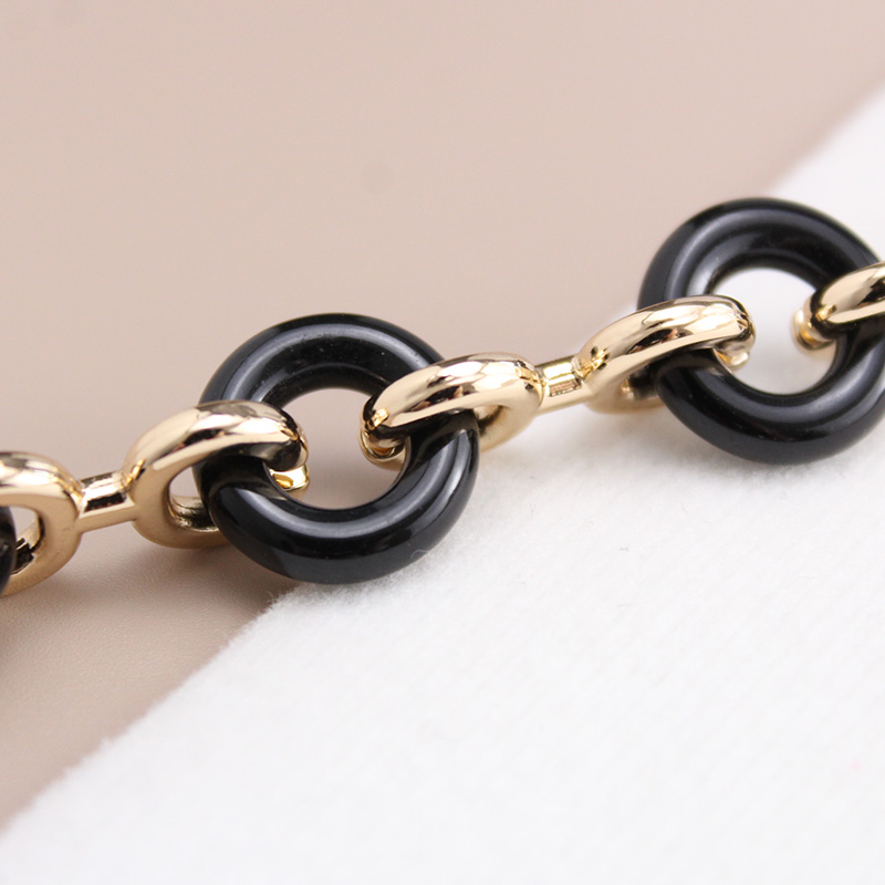 TINBERON 68CM Transformation Underarm Bag Shoulder Metal Resin Donut Chain Strap Handbag Accessories
