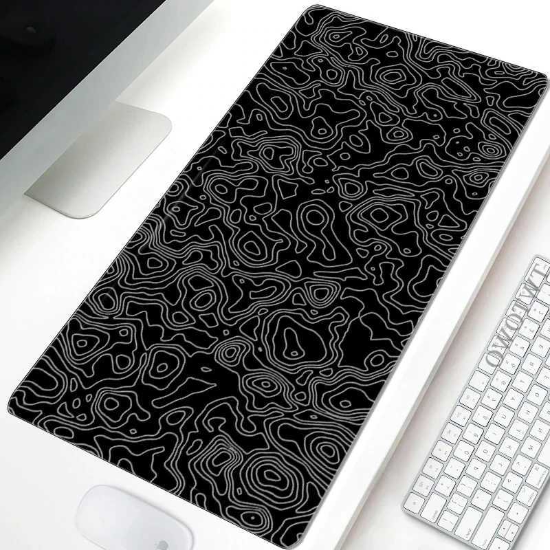 Black And white Mousepad Abstract Mouse Pad Gamer Large Desk Mats Mouse Mat keyboard pad Carpet Soft Office Anti-slip Mouse MatM240802